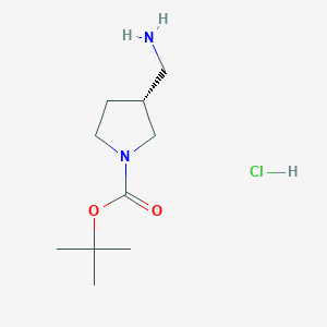 molecular formula C10H21ClN2O2 B1520917 (R)-1-Boc-3-Aminomethylpyrrolidine hydrochloride CAS No. 916214-31-8