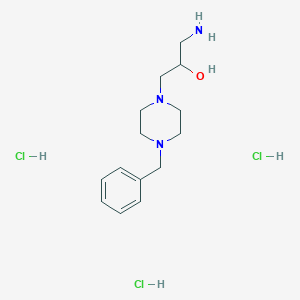1-Amino-3-(4-benzylpiperazin-1-yl)propan-2-ol trihydrochloride