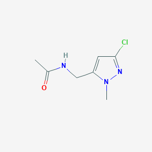 molecular formula C7H10ClN3O B15209265 N-((3-Chloro-1-methyl-1H-pyrazol-5-yl)methyl)acetamide 