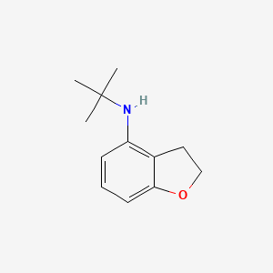 molecular formula C12H17NO B15209283 N-tert-Butyl-2,3-dihydro-1-benzofuran-4-amine CAS No. 61090-59-3