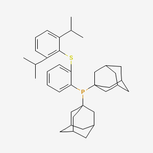 molecular formula C38H51PS B15209320 Di(adamantan-1-yl)(2-((2,6-diisopropylphenyl)thio)phenyl)phosphine 