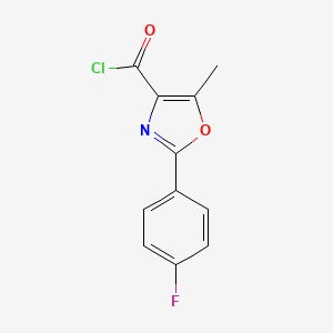 molecular formula C11H7ClFNO2 B15209345 2-(4-Fluorophenyl)-5-methyl-1,3-oxazole-4-carbonyl chloride CAS No. 61152-06-5