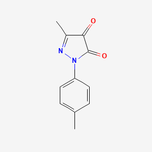 molecular formula C11H10N2O2 B15209350 3-methyl-1-(p-tolyl)-1H-pyrazole-4,5-dione CAS No. 62349-57-9