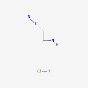 molecular formula C4H7ClN2 B1520942 Azetidine-3-carbonitrile hydrochloride CAS No. 345954-83-8