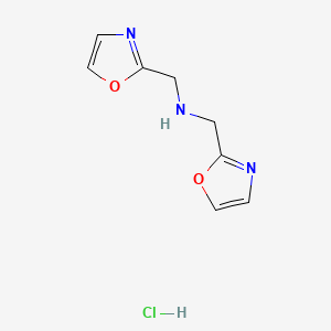 molecular formula C8H10ClN3O2 B15209423 Bis(oxazol-2-ylmethyl)amine hydrochloride 