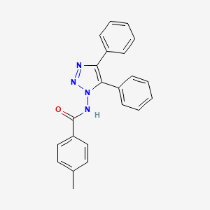 molecular formula C22H18N4O B15209433 N-(4,5-Diphenyl-1H-1,2,3-triazol-1-yl)-4-methylbenzamide CAS No. 61588-70-3