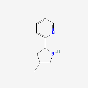 molecular formula C10H14N2 B15209452 2-(4-Methylpyrrolidin-2-yl)pyridine CAS No. 603089-88-9
