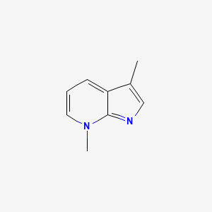 molecular formula C9H10N2 B15209460 3,7-Dimethyl-7H-pyrrolo[2,3-b]pyridine CAS No. 464180-73-2