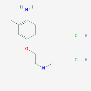 molecular formula C11H20Cl2N2O B1520952 N-[2-(4-Amino-3-methylphenoxy)ethyl]-N,N-dimethylamine dihydrochloride CAS No. 1185297-94-2