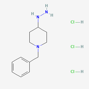 molecular formula C12H22Cl3N3 B1520953 1-Benzyl-4-Hydrazinopiperidine Trihydrochloride CAS No. 1185303-13-2