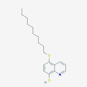 molecular formula C19H27NS2 B15209544 5-(Decylsulfanyl)quinoline-8-thiol CAS No. 60465-72-7