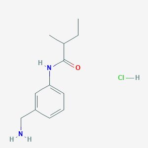 molecular formula C12H19ClN2O B1520955 N-[3-(aminomethyl)phenyl]-2-methylbutanamide hydrochloride CAS No. 1172475-69-2