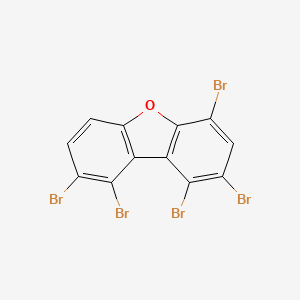 molecular formula C12H3Br5O B15209552 1,2,4,8,9-Pentabromodibenzo[b,d]furan CAS No. 617708-07-3
