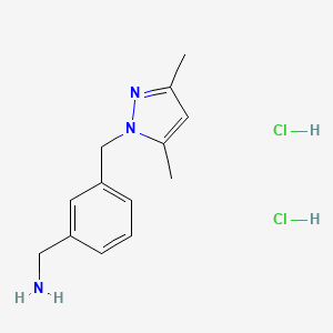 {3-[(3,5-dimethyl-1H-pyrazol-1-yl)methyl]phenyl}methanamine dihydrochloride