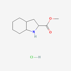 molecular formula C10H18ClNO2 B1520961 methyl octahydro-1H-indole-2-carboxylate hydrochloride CAS No. 195878-03-6