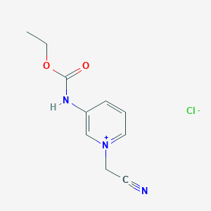 molecular formula C10H12ClN3O2 B1520967 1-(Cyanomethyl)-3-[(ethoxycarbonyl)amino]pyridin-1-ium chloride CAS No. 1078162-89-6