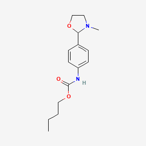 molecular formula C15H22N2O3 B15209736 Butyl [4-(3-methyl-1,3-oxazolidin-2-yl)phenyl]carbamate CAS No. 89221-67-0