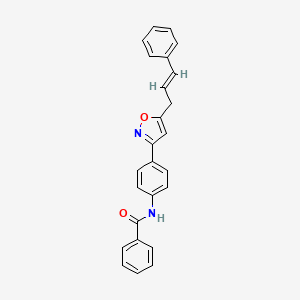 molecular formula C25H20N2O2 B15209748 N-(4-(5-Cinnamylisoxazol-3-yl)phenyl)benzamide 