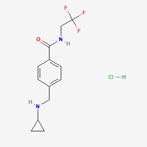 4-[(cyclopropylamino)methyl]-N-(2,2,2-trifluoroethyl)benzamide hydrochloride
