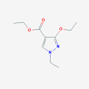 molecular formula C10H16N2O3 B15209764 Ethyl 3-ethoxy-1-ethyl-1H-pyrazole-4-carboxylate 
