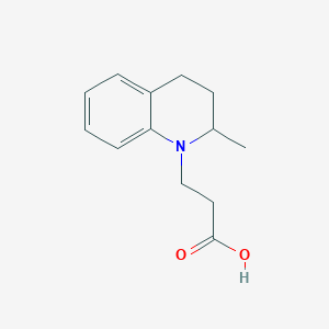 molecular formula C13H17NO2 B1520979 3-(2-Methyl-1,2,3,4-tetrahydroquinolin-1-yl)propanoic acid CAS No. 1036563-30-0