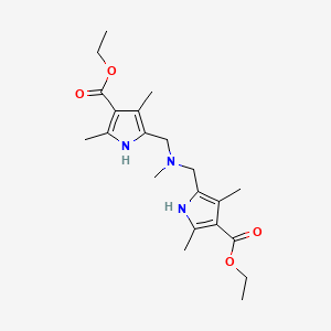 molecular formula C21H31N3O4 B15209799 Diethyl 5,5'-[(methylimino)dimethanediyl]bis(2,4-dimethyl-1h-pyrrole-3-carboxylate) CAS No. 6296-80-6