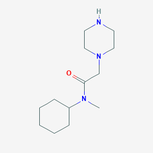 molecular formula C13H25N3O B1520980 N-cyclohexyl-N-methyl-2-(piperazin-1-yl)acetamide CAS No. 1040324-59-1