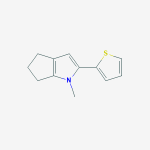 molecular formula C12H13NS B15209823 1-Methyl-2-(thiophen-2-yl)-1,4,5,6-tetrahydrocyclopenta[b]pyrrole CAS No. 89506-58-1