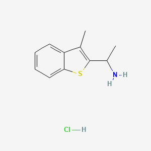 1-(3-Methyl-1-benzothiophen-2-yl)ethan-1-amine hydrochloride