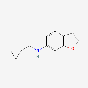 molecular formula C12H15NO B15209899 N-(Cyclopropylmethyl)-2,3-dihydro-1-benzofuran-6-amine CAS No. 61070-37-9