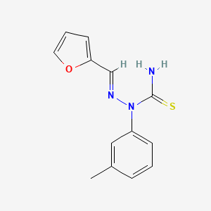 molecular formula C13H13N3OS B15209905 2-(Furan-2-ylmethylene)-1-(m-tolyl)hydrazinecarbothioamide 