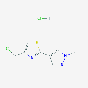 4-(chloromethyl)-2-(1-methyl-1H-pyrazol-4-yl)-1,3-thiazole hydrochloride