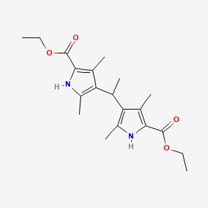 molecular formula C20H28N2O4 B15209920 Diethyl 4,4'-ethane-1,1-diylbis(3,5-dimethyl-1h-pyrrole-2-carboxylate) CAS No. 5432-35-9