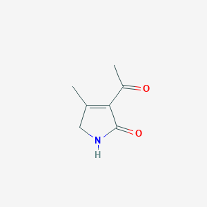 molecular formula C7H9NO2 B15209942 3-Acetyl-4-methyl-1H-pyrrol-2(5H)-one 