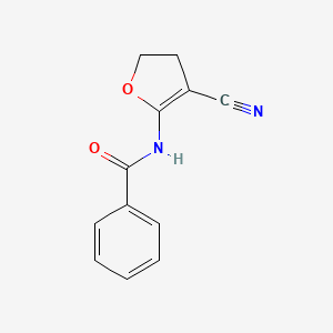 molecular formula C12H10N2O2 B15209969 Benzamide, N-(3-cyano-4,5-dihydro-2-furanyl)- CAS No. 98061-56-4