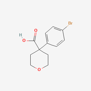 molecular formula C12H13BrO3 B1521002 4-(4-溴苯基)氧杂环-4-羧酸 CAS No. 1152567-60-6