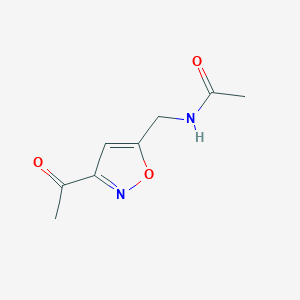molecular formula C8H10N2O3 B15210043 N-((3-Acetylisoxazol-5-yl)methyl)acetamide 