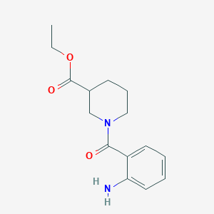 molecular formula C15H20N2O3 B1521007 Ethyl 1-(2-aminobenzoyl)piperidine-3-carboxylate CAS No. 1039964-65-2