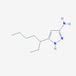 molecular formula C10H19N3 B1521008 3-(heptan-3-yl)-1H-吡唑-5-胺 CAS No. 110086-14-1