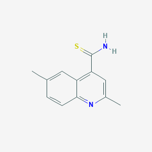 molecular formula C12H12N2S B15210082 2,6-Dimethylquinoline-4-carbothioamide CAS No. 62077-98-9