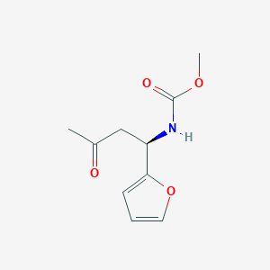 molecular formula C10H13NO4 B15210111 Methyl [(1R)-1-(furan-2-yl)-3-oxobutyl]carbamate CAS No. 865086-36-8