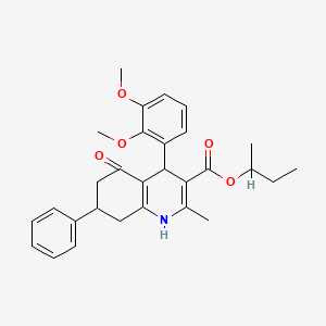 molecular formula C29H33NO5 B15210114 butan-2-yl 4-(2,3-dimethoxyphenyl)-2-methyl-5-oxo-7-phenyl-4,6,7,8-tetrahydro-1H-quinoline-3-carboxylate CAS No. 5717-61-3