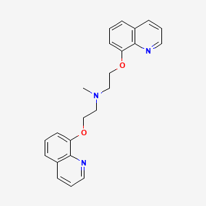 molecular formula C23H23N3O2 B15210119 N-Methyl-2-[(quinolin-8-yl)oxy]-N-{2-[(quinolin-8-yl)oxy]ethyl}ethan-1-amine CAS No. 63373-73-9