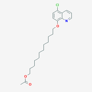 molecular formula C23H32ClNO3 B15210164 12-((5-Chloroquinolin-8-yl)oxy)dodecyl acetate 