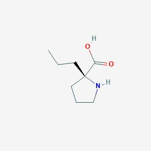 molecular formula C8H15NO2 B15210176 2-Propyl-D-proline CAS No. 637020-48-5