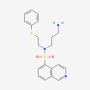 molecular formula C20H23N3O2S2 B15210192 N-(3-Aminopropyl)-N-[2-(phenylsulfanyl)ethyl]isoquinoline-5-sulfonamide CAS No. 651307-29-8