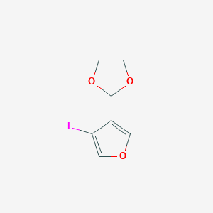 molecular formula C7H7IO3 B15210214 2-(4-Iodofuran-3-yl)-1,3-dioxolane CAS No. 29182-12-5