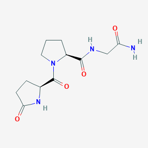 molecular formula C12H18N4O4 B15210237 5-Oxo-L-prolyl-L-prolylglycinamide CAS No. 67934-84-3