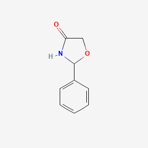 molecular formula C9H9NO2 B15210249 2-Phenyl-1,3-oxazolidin-4-one CAS No. 38052-67-4