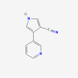 molecular formula C10H7N3 B15210335 4-(Pyridin-3-yl)-1H-pyrrole-3-carbonitrile CAS No. 87388-66-7